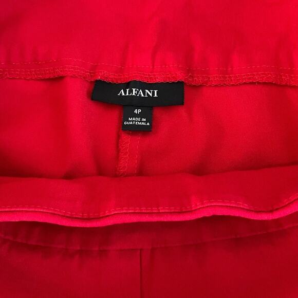 Alfani 4P Red Stretch Cigarette Pants Women’s Petite Casual minimalist style - Picture 6 of 7